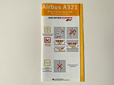 AIR INTER EUROPE A321 Safety Card Carte de Sécurité