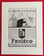 Publicité de presse: 1931 Réfrigérateur FRIGECO  Chez les Romains ill CAMPBELL