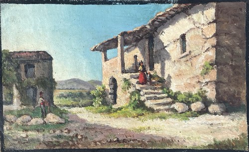 Tableau peinture cadre 19èm - tableau,