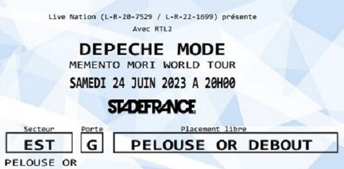 Billets concert depeche - e-billets,