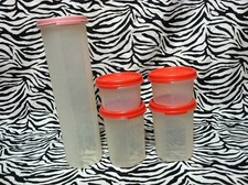 Lot of (5) TUPPERWARE Modular Mates Storage Containers w/ Lids 1661 1606 1605