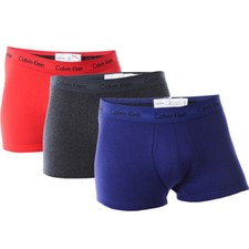 3 sous-vêtements Boxer Calvin Klein LOW RISE coton homme bleu U2664G HWB