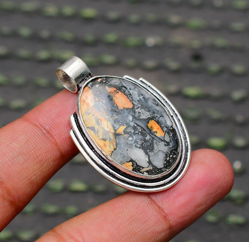 Pendentif fait main - , argent