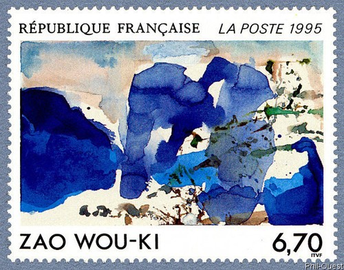 Timbre 1995 zao wou ki - timbre,