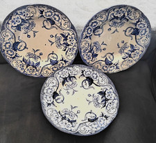 3 assiettes creuse creil flora