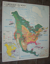 Carte Scolaire MDI : L' Asie / L'Amérique du Nord : carte économique