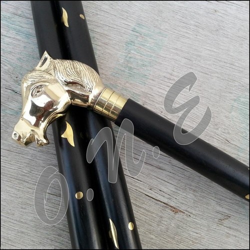 Antique laiton cheval tête - antique,
