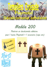 Custom Playmobil Décalcomanie adhésive - Plastron Templiers N 200