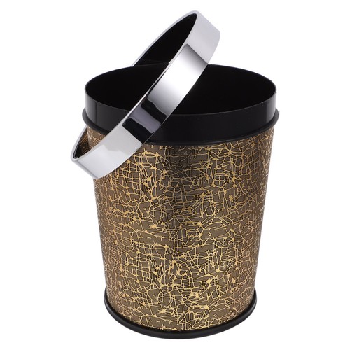Poubelle ronde cuir pu - ronde,