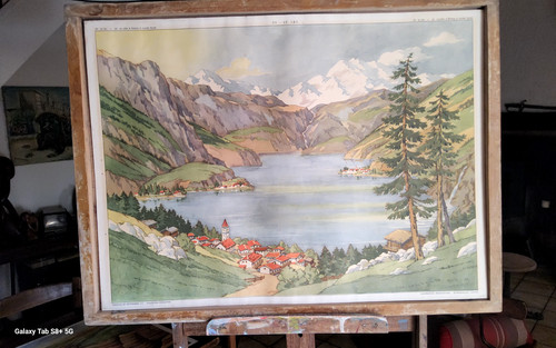 Ancienne affiche géographie - ancienne,