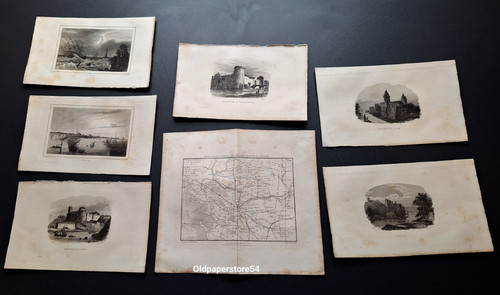 Lot gravures carte - lot, et