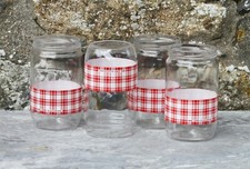 Vintage lot de 4 pots en verre