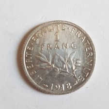 France - Pièce de 1 Franc Argent - Semeuse de Roty - 1918 -