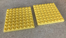 Lego Duplo X2 PLAQUES BEIGE pièce de base brique de construction 8x8 trous