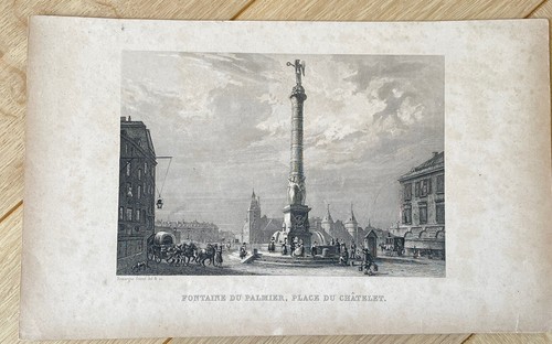 Ancienne gravure fontaine - ancienne,