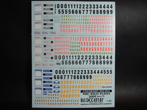 Decals plaques wrc - decals, 2009