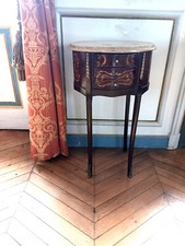 Petite table d'entre deux Louis XV plateau marbre