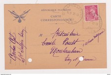Carte en franchise militaire - 1939 1945 - 2 drapeaux