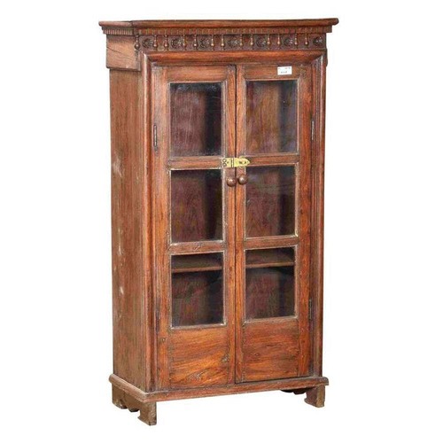 Halbhohe schlanke glasvitrine - halbhohe,