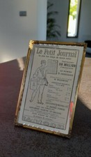 L&D?? Cadre Bronze Ancien Verre Taillé affiche  Ancienne Le Petit Journal