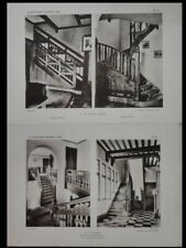 ESCALIERS EN BOIS - 2 PLANCHES 1935 - LAFITTE, MAUBEUGE, DUTHOIT, MENUISERIE