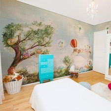 PAPIER PEINT motif  chambre enfant arbre et fée      QUALITE FINITION CANVAS 