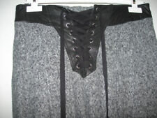 Leggings gris ceinture cuir lacet noir The Kooples Sport taille 40