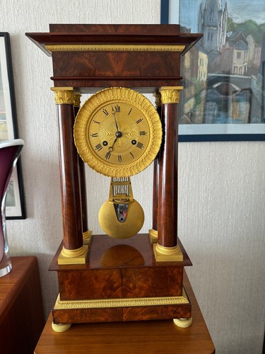 Pendule empire acajou - pendule,