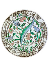 PLAT EN FAIENCE D' IZNIK À LA
