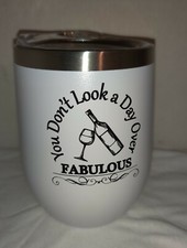 12oz. Wine Tumbler with Lid "