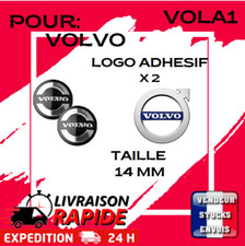 2 Logo Stickers Clé Clefs VOLVO Emblème Autocollant Voiture 14MM