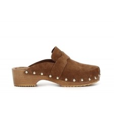 Café Noir Sabot En Cuir