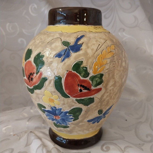 Vase boule ceramique signé - boule,