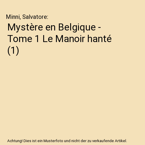 Mystère belgique tome - -, 1