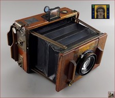 Ernemann Tropen Klapp Mod. I Bois Tropical Laiton Châssis 10x15cm Goerz 180mm