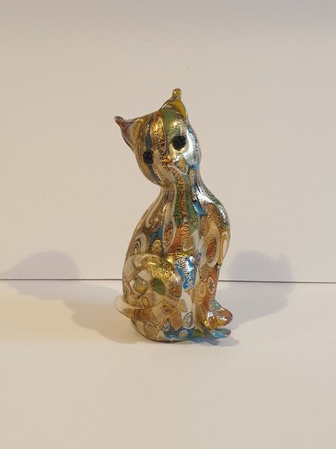 Superbe figurine chat verre - chat, en