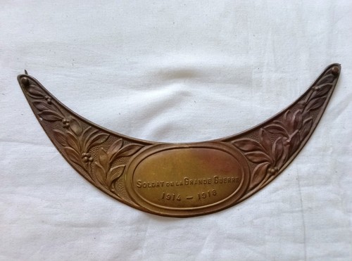 Plaque laiton pour casque - pour,