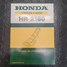 Manuel D'Utilisation Et De Maintenance Tondeuse À Gazon HONDA HR 2160 FRA89
