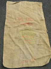 VINTAGE ancien SAC en TOILE de farine C&S MILLS USA BGJ linen BAG spanish MOULIN