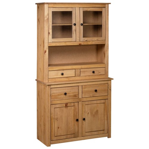 Pin massif buffet gris - pin, armoire