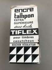 Ancienne Bouteille Encre Noire Tiflex A Tampon 