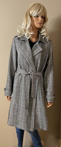 Manteau noir blanc carreaux - &,