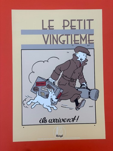 Herge serigraphie tintin - herge,