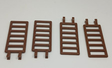 LEGO : Lot 4x Echelle Grille 7 x 3 - Réf 6020 marron - Set 6056 6278 6292 6277