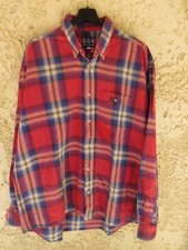 Chemise SERGE BLANCO QUINZE 15 rouge bleu carreaux rugby manches longues XXL