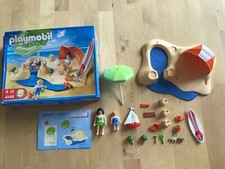 PLAYMOBIL n° 4149 COMPACT SET VACANCIERS À LA PLAGE . COMPLET