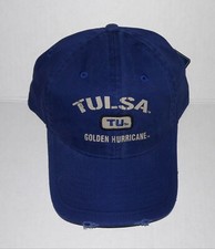 Tulsa Golden Hurricane Adjustable Buckle Hat Distressed Cap