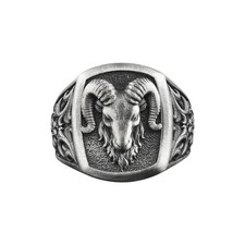 Bague homme tête de bélier