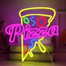 Pizza Neon Pizza Enseigne au Néon Panneau Néon Pizza LED Pizza Néon Light Sig...