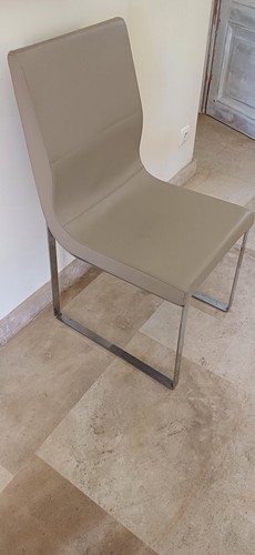 Six chaises bonaldo cuir et - six,
